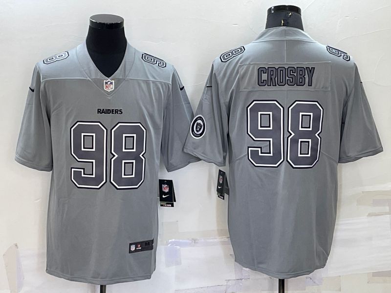 Men Oakland Raiders #98 Crosby Grey 2022 Nike Limited Vapor Untouchable NFL Jerseys